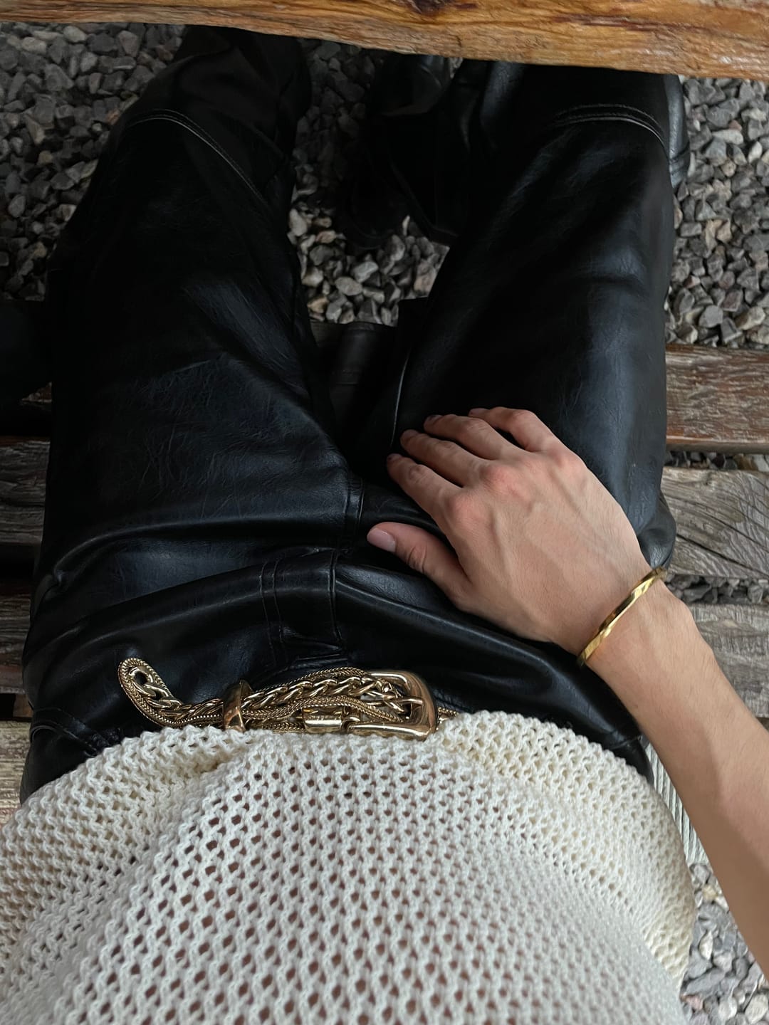 Customer photo review of Brazalete Teror Gold