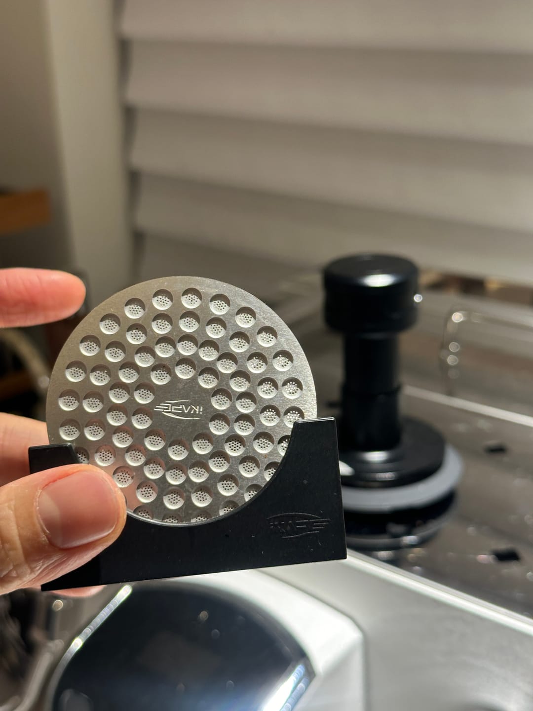 Customer photo review of Precision Espresso Puck Screen