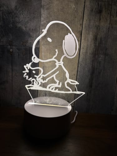 Customer photo review of Snoopy & Friend Table Lamp