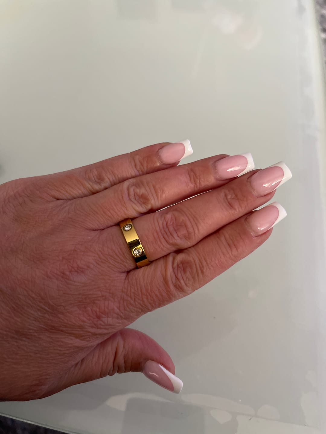 Customer photo review of Deluxe Timeless Stone Armreif 18K Vergoldet