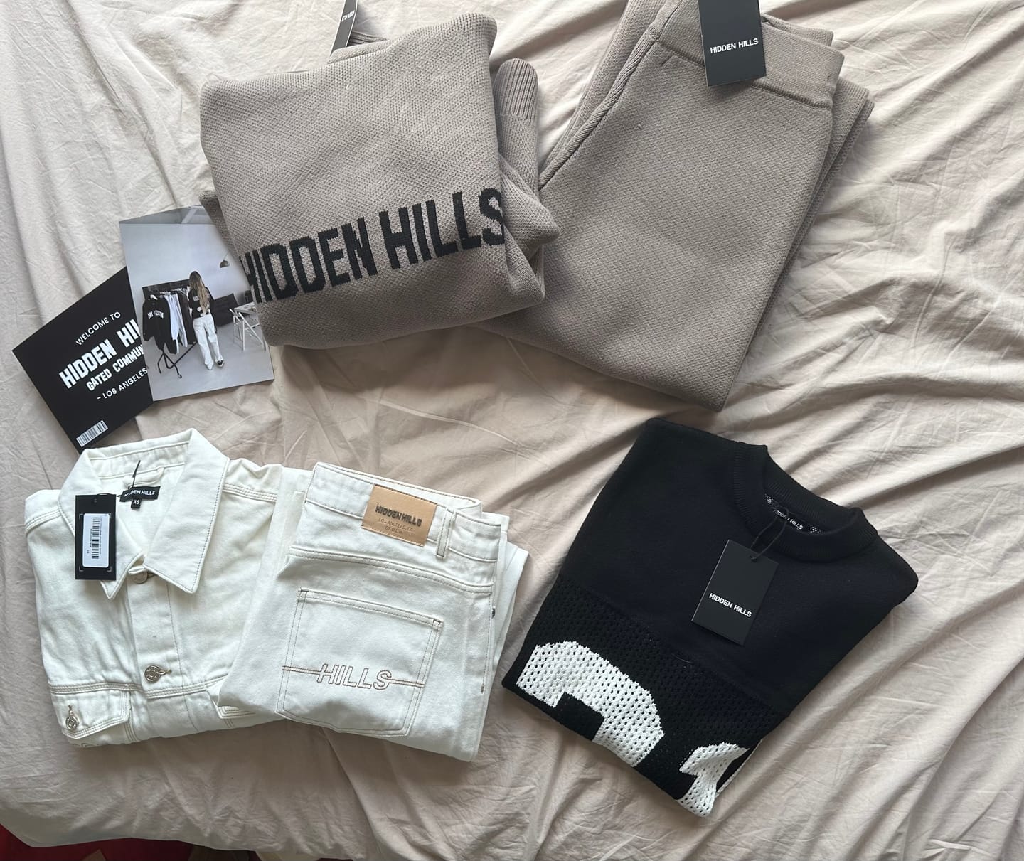 Customer photo review of LOGO STITCH DENIM JACKET OFF WHITE
