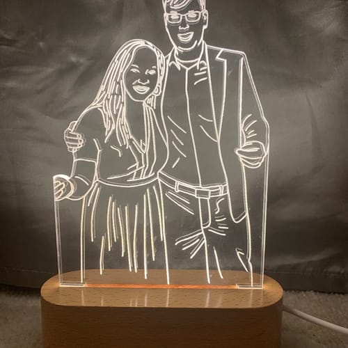 Customer photo review of Custom Photo 3D Lamp