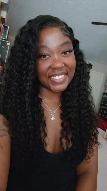Customer photo review of MORE FACE Deep Wave Curly Human Hair Wigs 13x4 13x6 Transparent Lace Front Human Hair Wigs