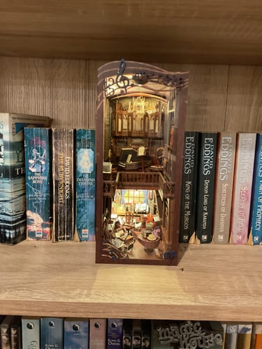Customer photo review of Timeless Melody DIY Wooden Book Nook Shelf Insert