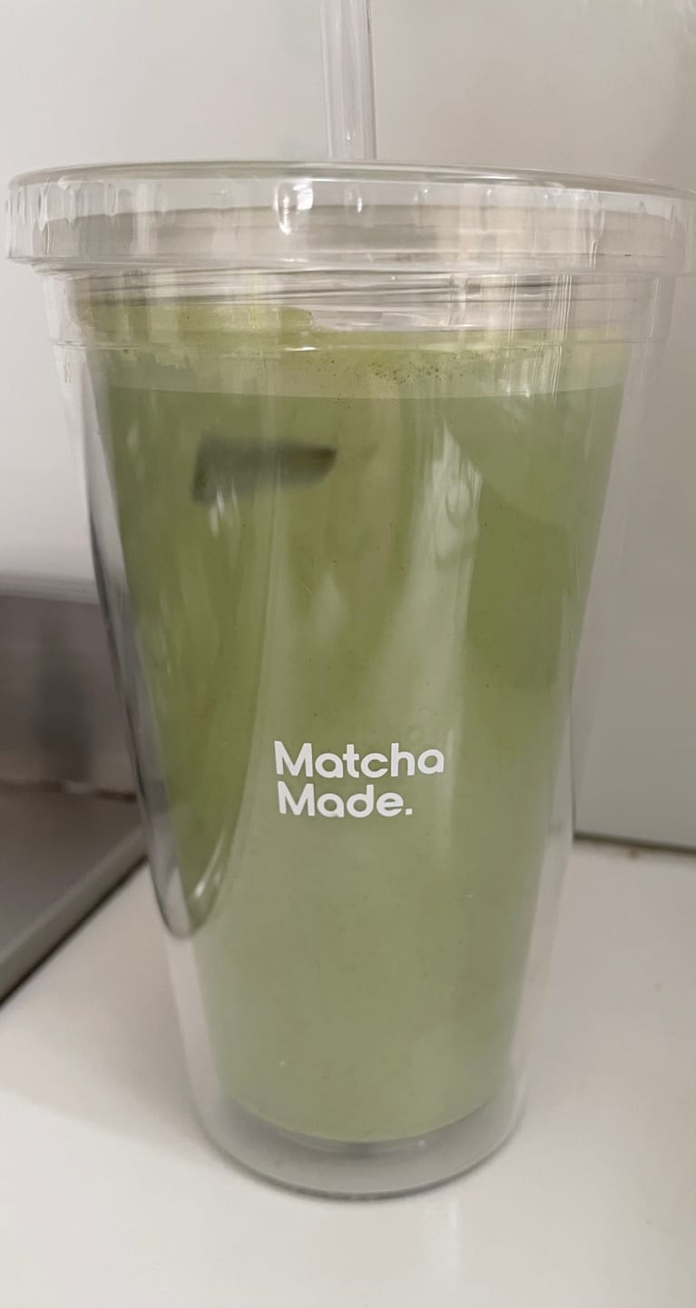 Customer photo review of Unsweetened Matcha Latte