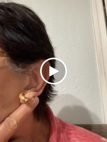Customer video review of Dome CZ Medium Hoop Earrings 0.78"