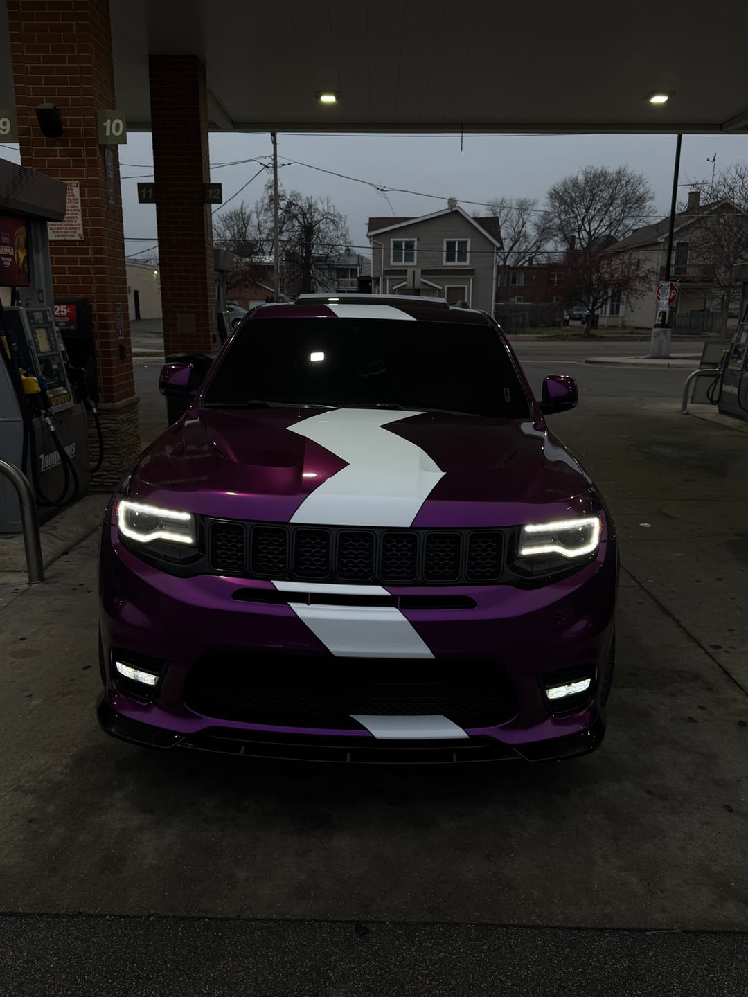 Customer photo review of Glossy Metallic Grape Purple Vinyl Wrap