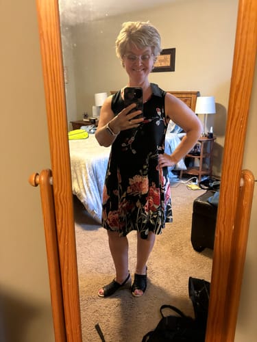 Customer photo review of Papa Peony Tank Dress
