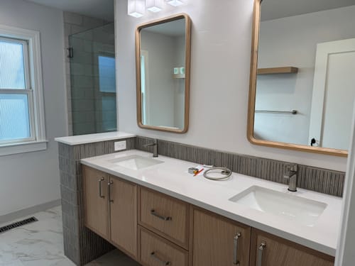 Customer photo review of White Oak Floating Shelf