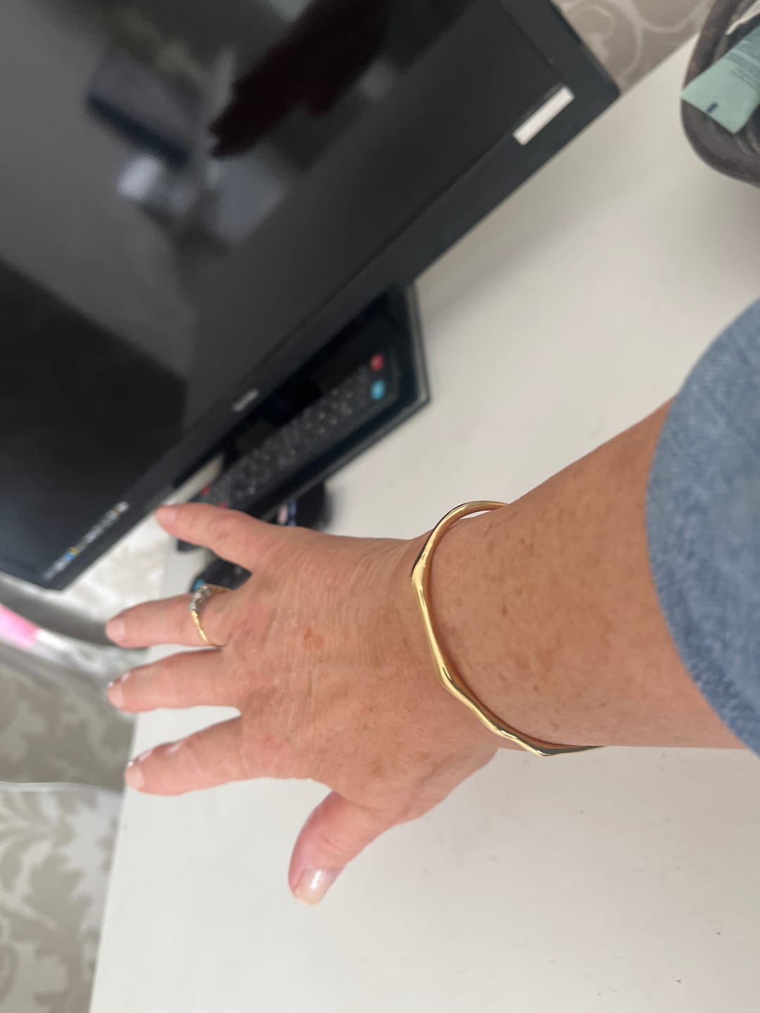 Customer photo review of Bamboo Bangle