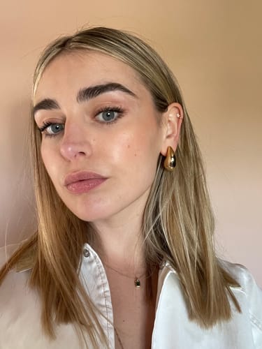 Customer photo review of Isla Clip On Earrings in Gold