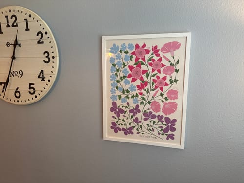 Customer photo review of 'In Bloom' Family Birth Flower Illustration