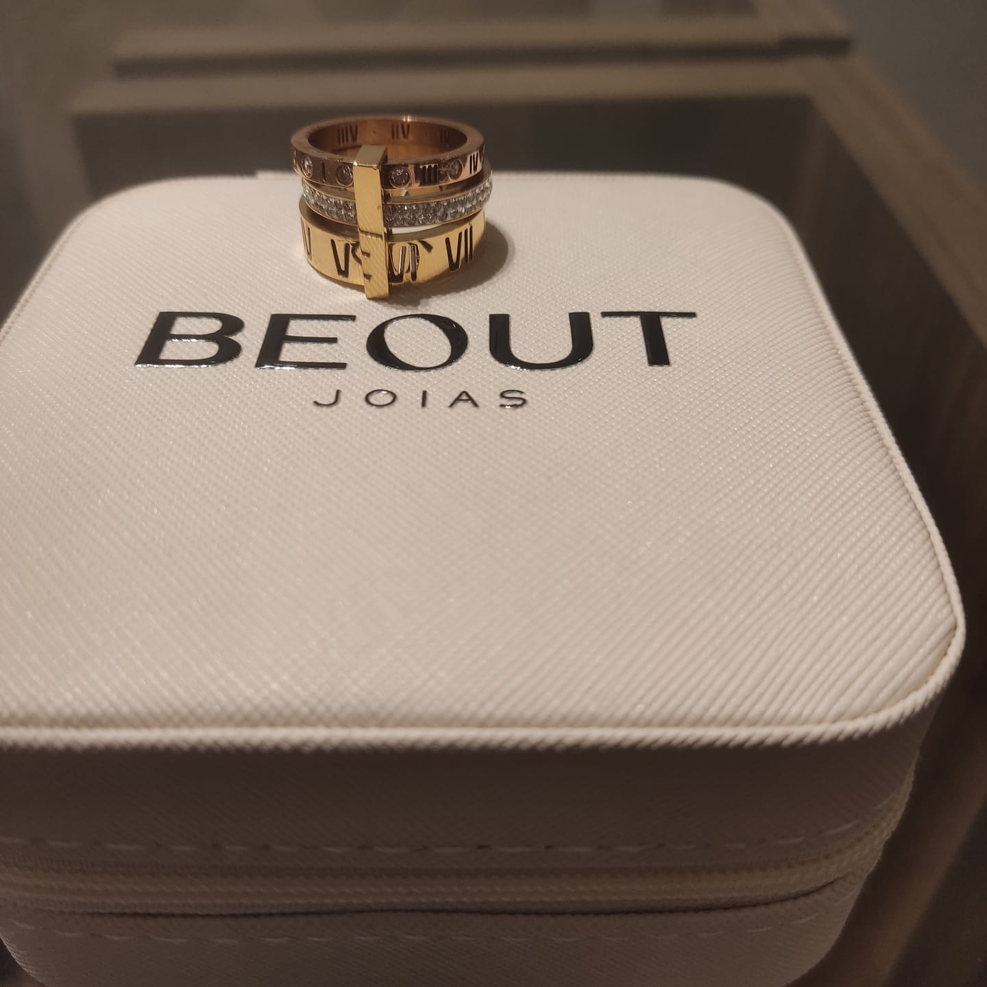Customer photo review of Bracelete Pedras de Glamour Banhado em Ouro 18k