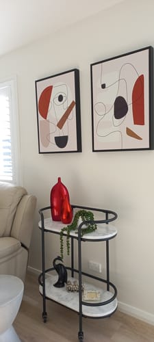 Customer photo review of Shapings of Life, Abstract Art Trio