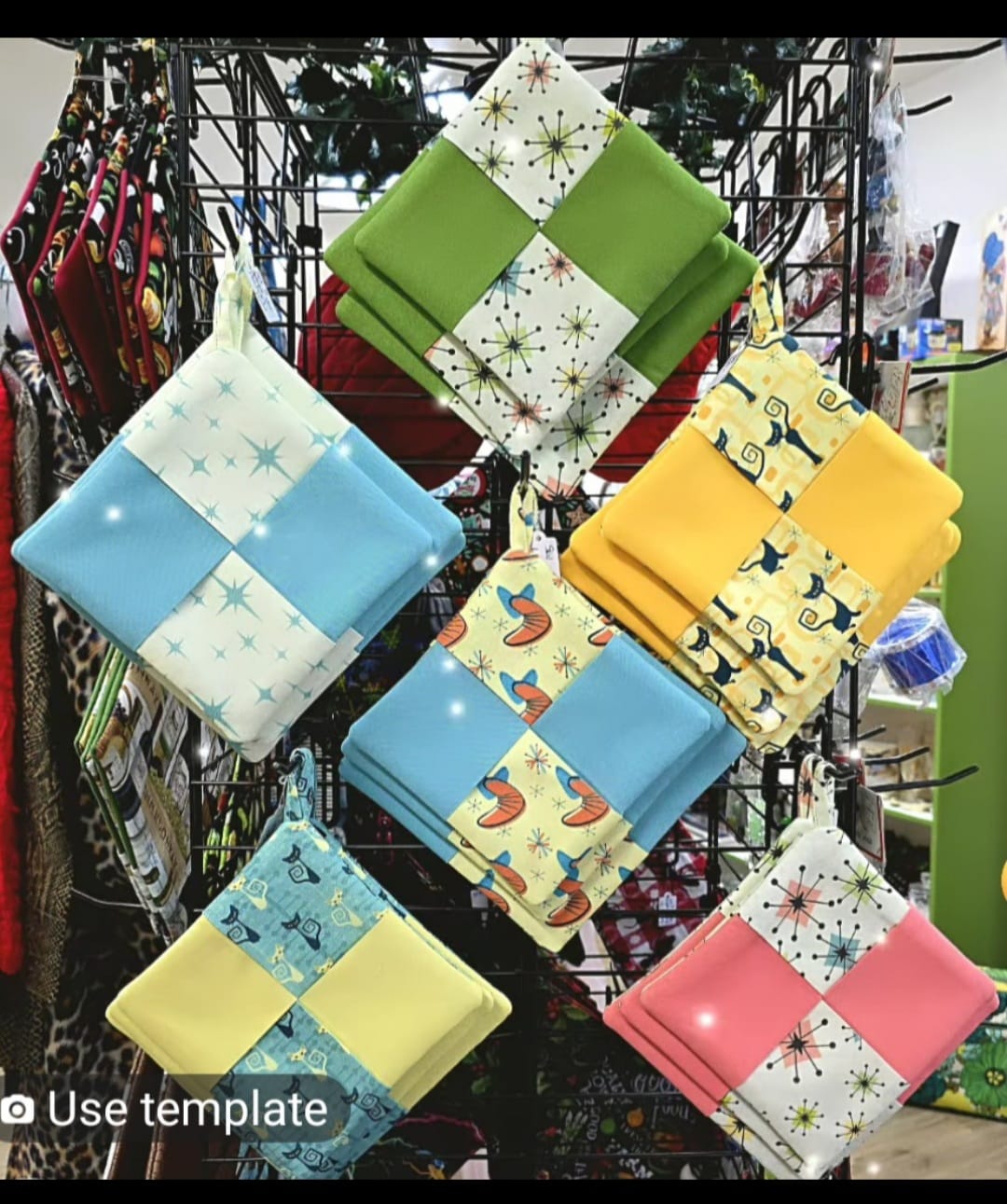 Customer photo review of Retro Atomic Stars Fabric