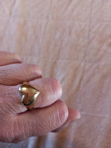 Customer photo review of Anello cuore puff