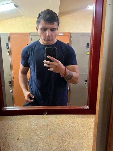 Customer photo review of Training Sport Tee - Navy Blue