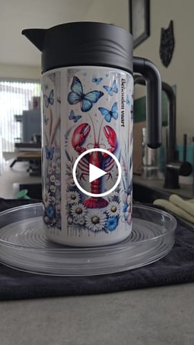 Customer video review of 1500 ml RVS Thermische koffiekan voor sublimatie