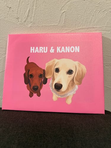 Customer photo review of Petcanvaオーダーメイド ペット似顔絵