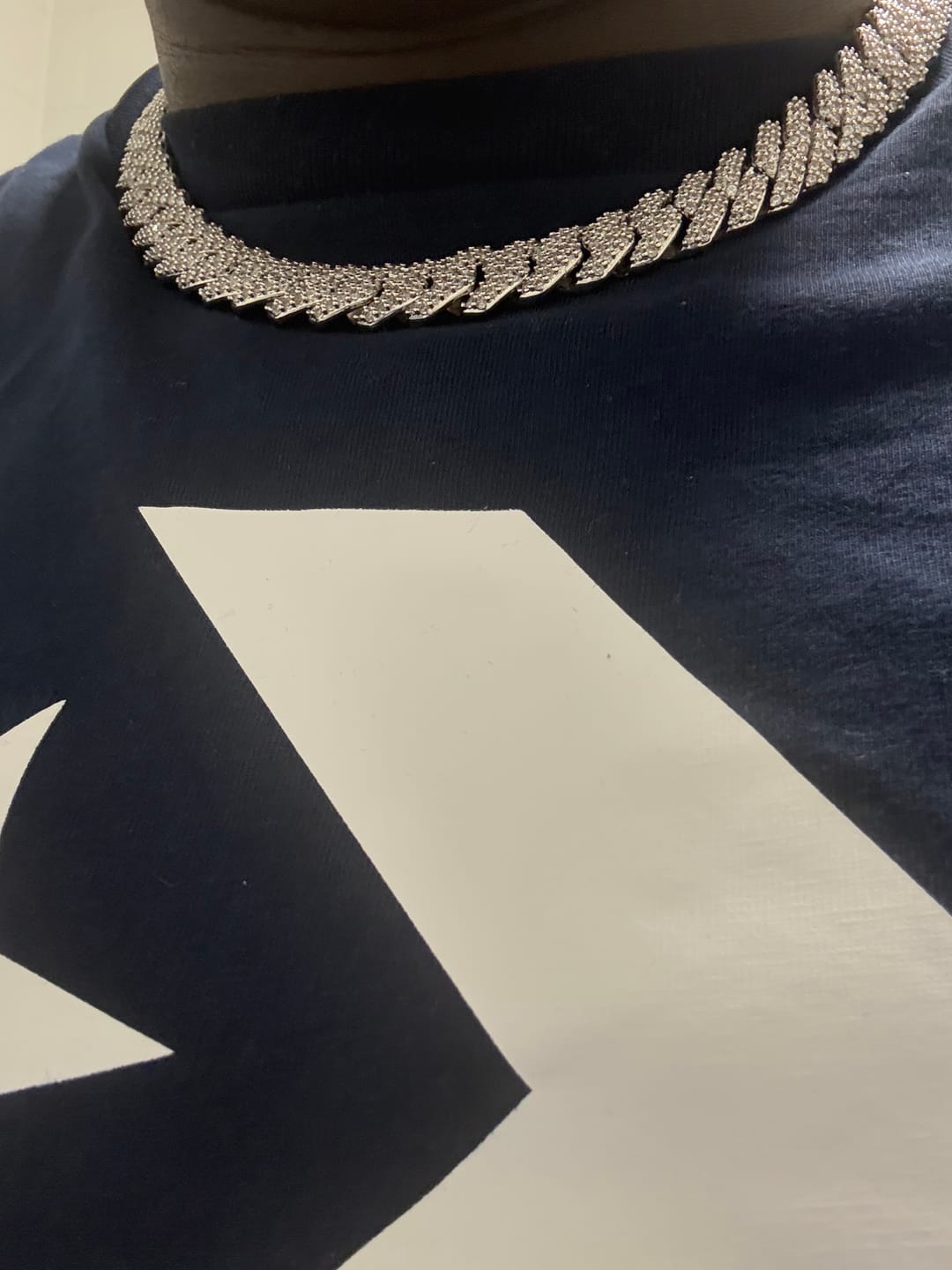 Customer photo review of 14mm Monaco Chain - White Gold