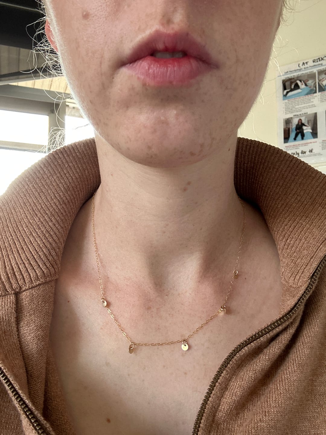 Customer photo review of Tiny Coins Necklace