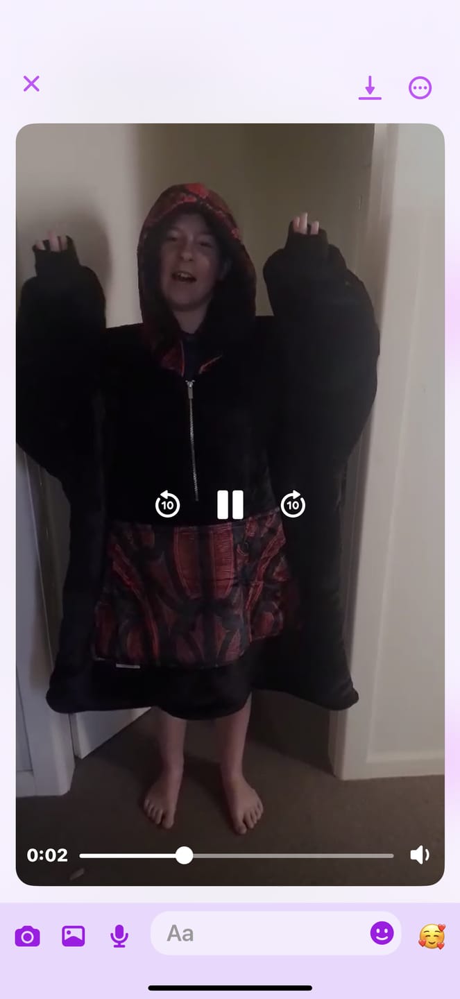 Customer photo review of ADULT BLANKET HOODIE - MANGU