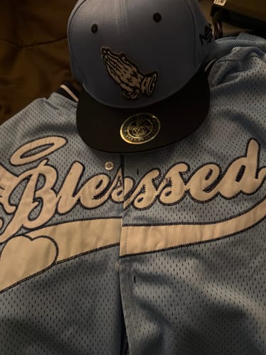 Customer photo review of Blessings on Blessings - University Blue Snapback Cap