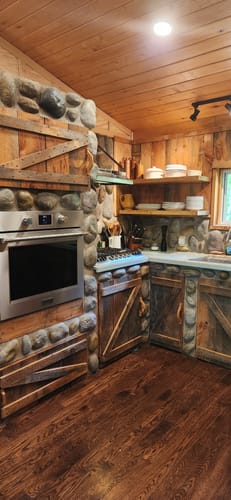 Customer photo review of Rustic Floating Shelves