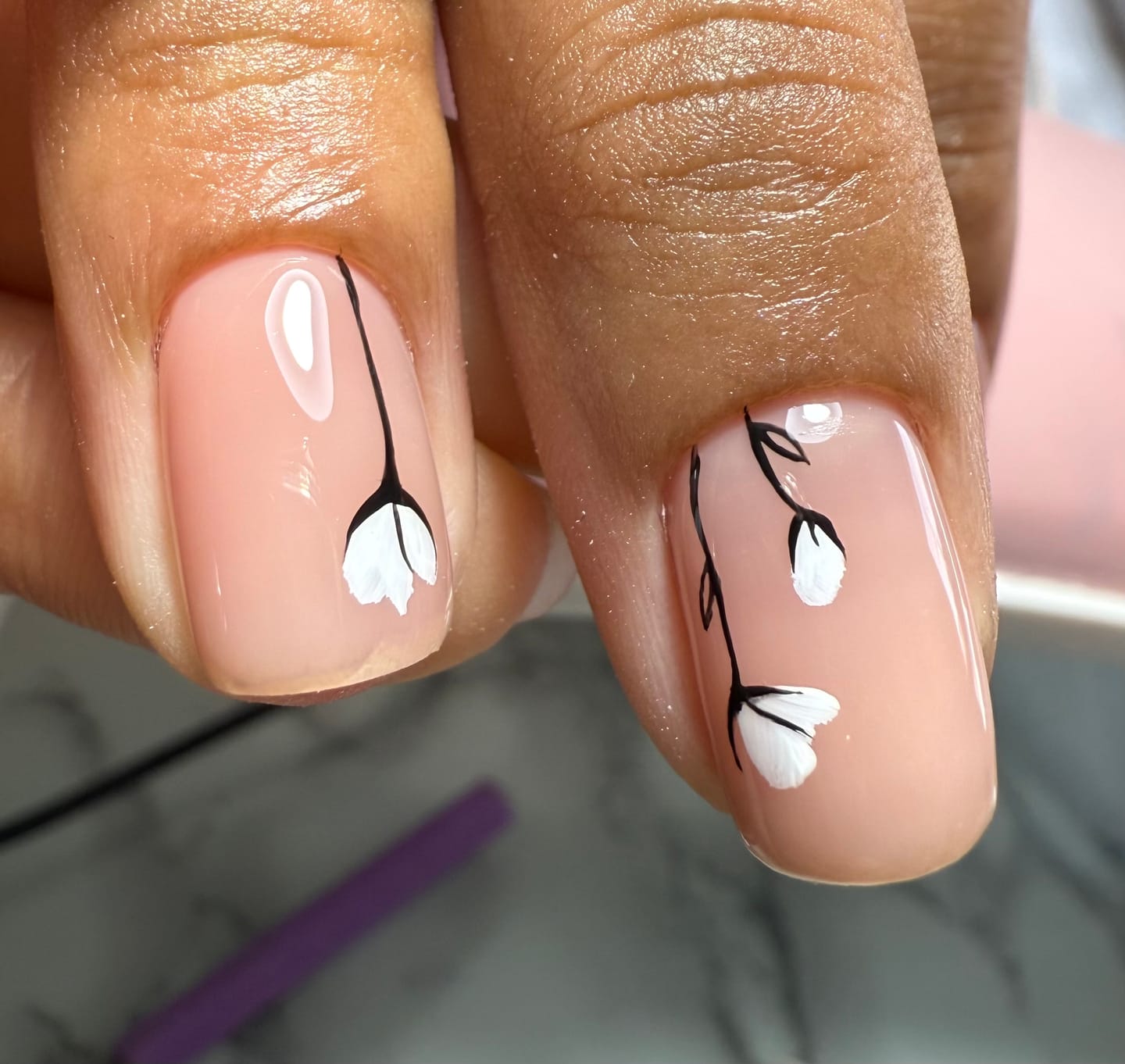 Customer photo review of Rubber Base Clear, LIUNAILS
