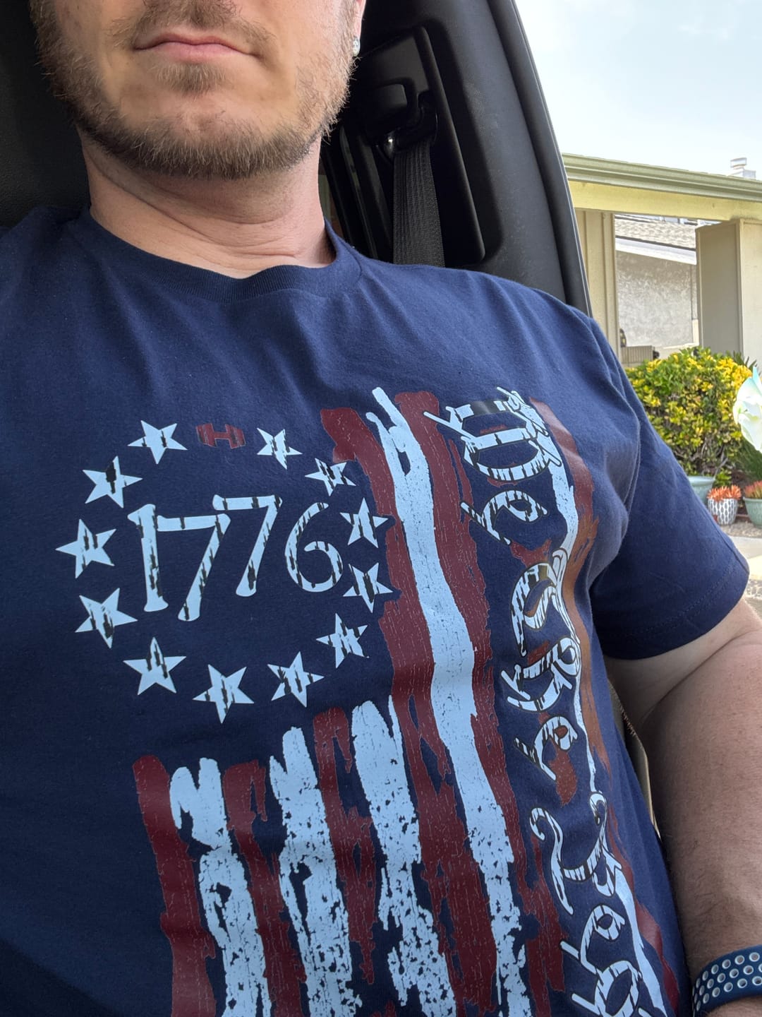 Customer photo review of We The People 1776 Flag T-Shirt