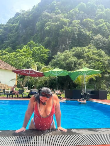 Customer photo review of Original Cut Swimsuit (Tangerine)