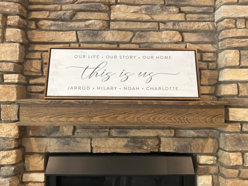 Customer photo review of This Is Us Canvas Wall Art Personalized With Names