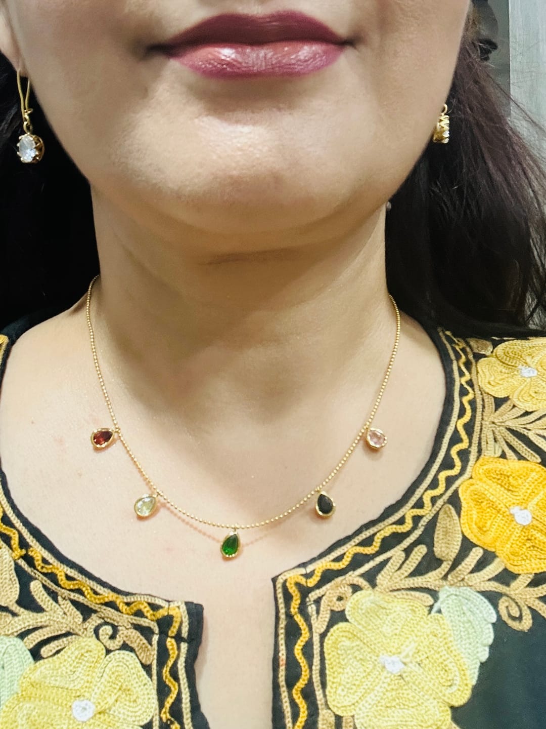 Customer photo review of Colourful Stones Necklace