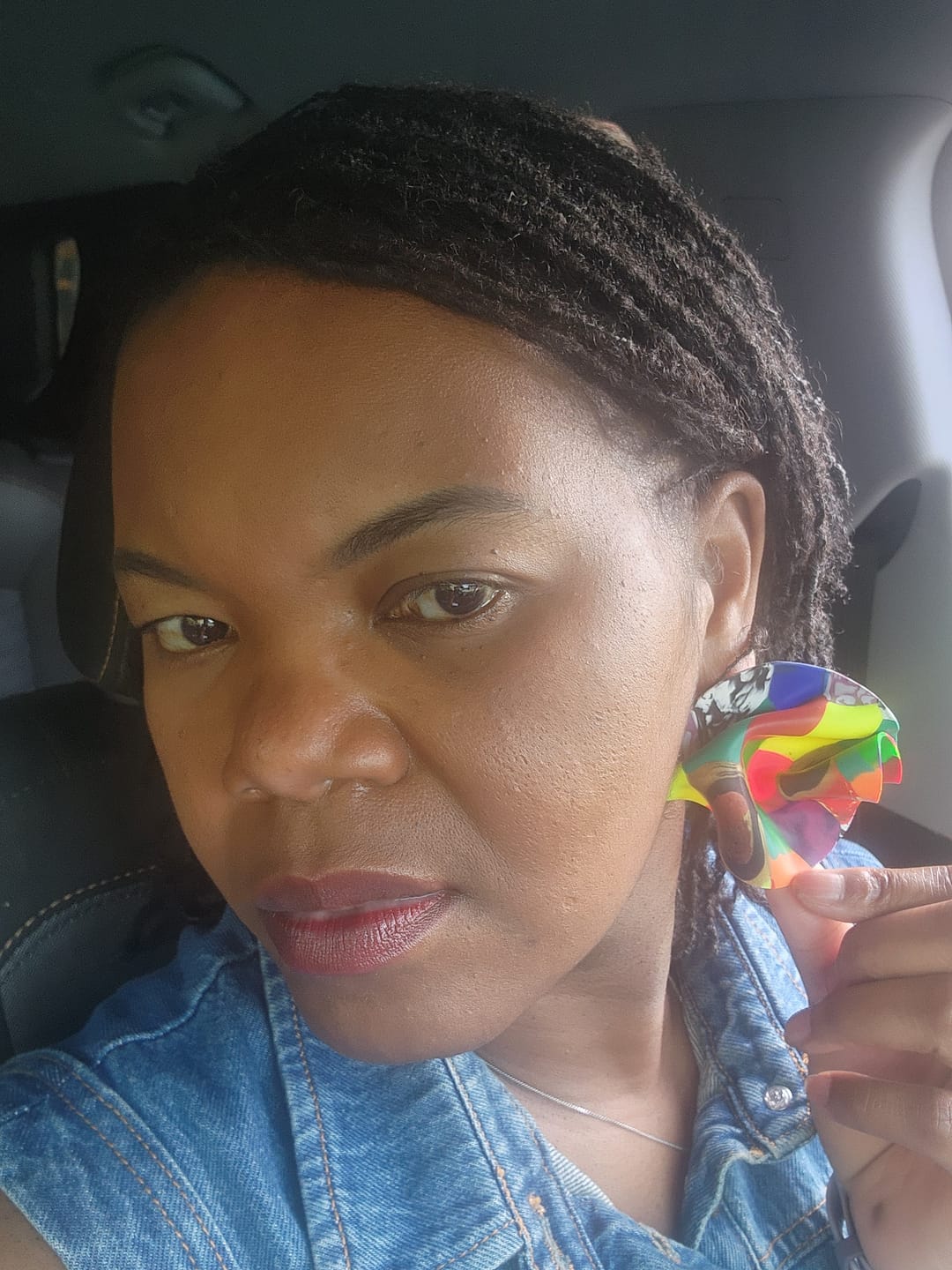 Customer photo review of LEXI Stud - All Colors - All Sizes