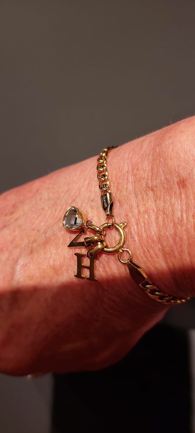 Customer photo review of Letter charm