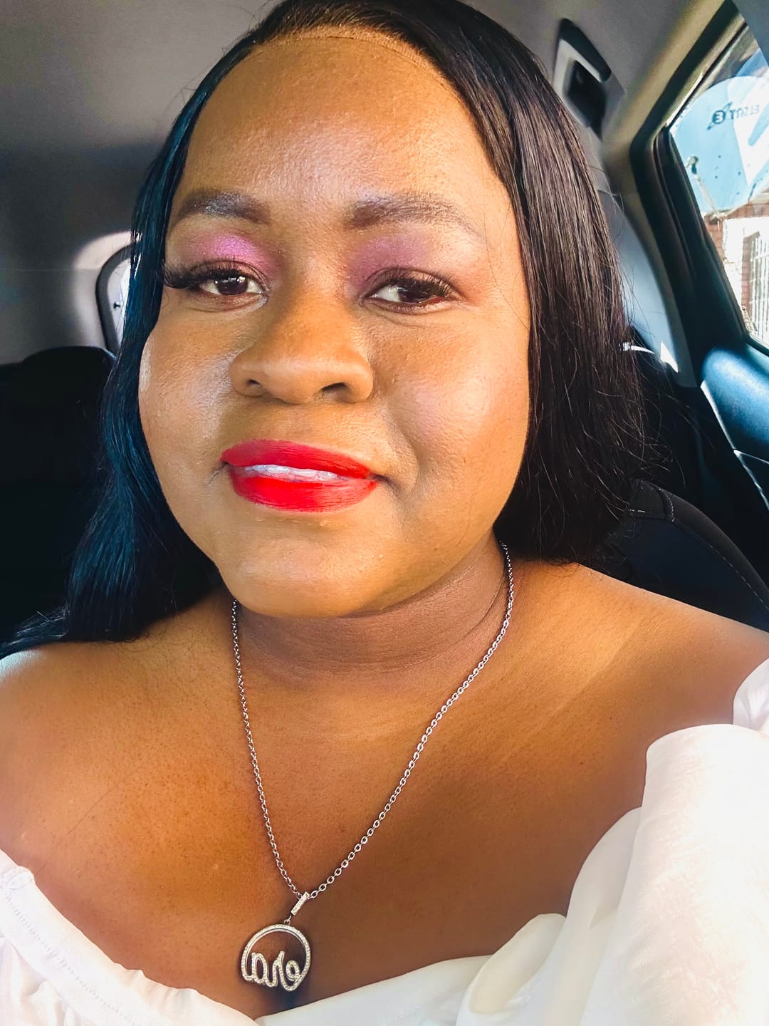 Customer photo review of Silver Precious Logo Necklace