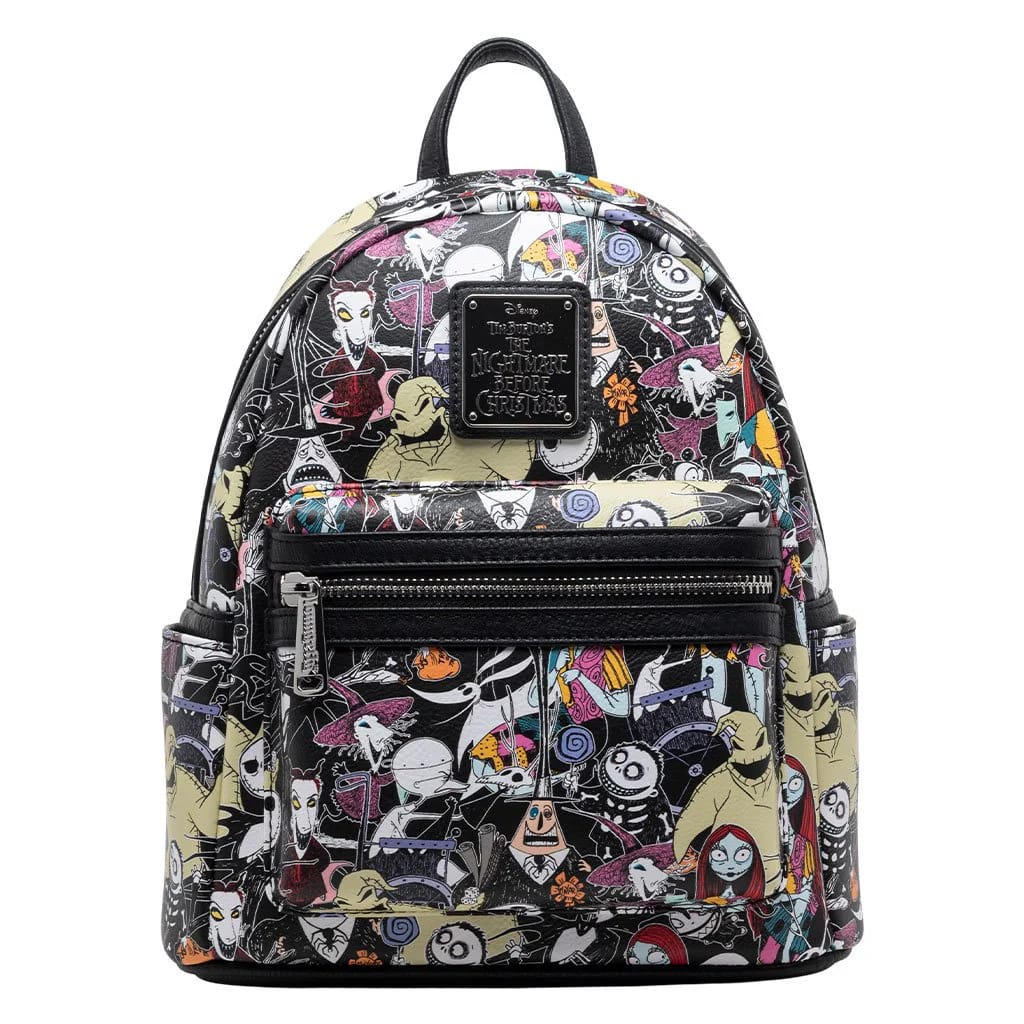 Customer photo review of Loungefly Disney The Nightmare Before Christmas Allover Print Mini Backpack - 707 Street Exclusive