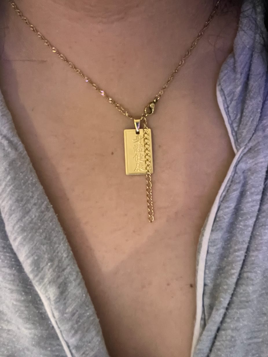 Customer photo review of Abundance Good Luck Necklace