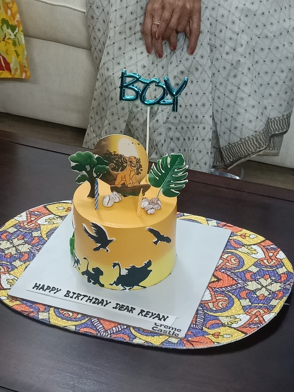 Customer photo review of Lion King Simba Cake