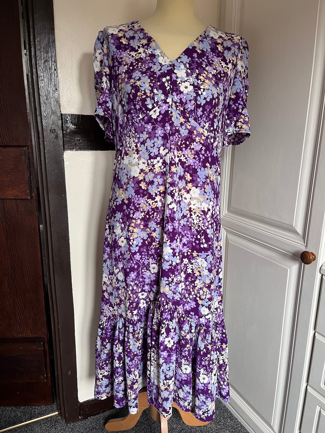 Customer photo review of Blossoming Flowers Polyester Crepe Fabric