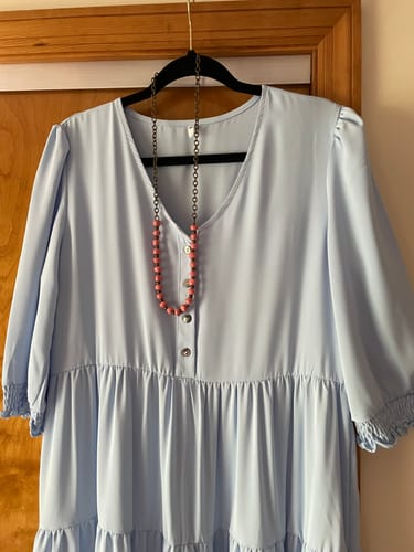 Customer photo review of Bel Koz Single Strand Clay Necklace