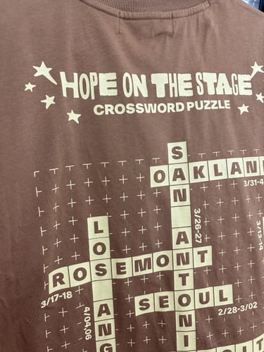 Customer photo review of [2ND PRE-ORDER] BTS J-HOPE - HOPE ON THE STAGE OFFICIAL MD TOUR T-SHIRT (BROWN)