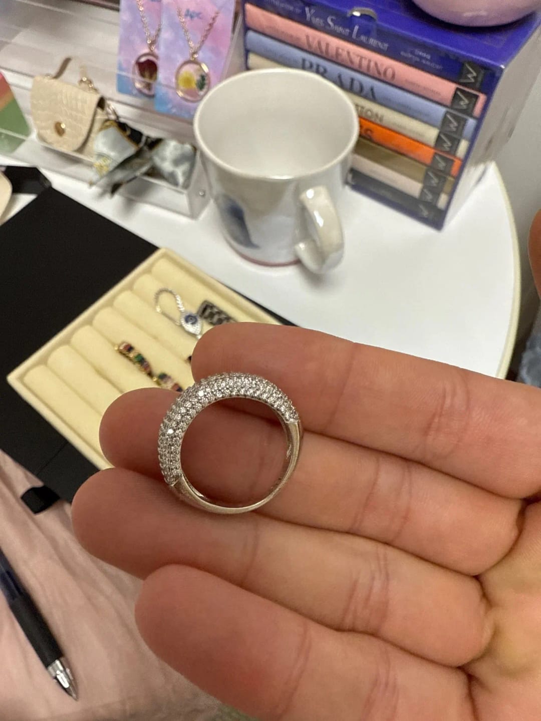 Customer photo review of Colette Pavé Sparkling Ring