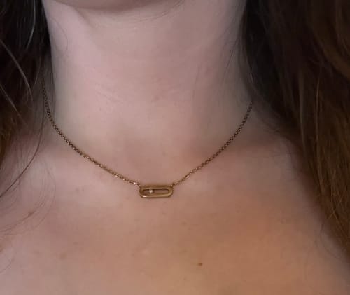 Customer photo review of Ellipse Pendant With Stone