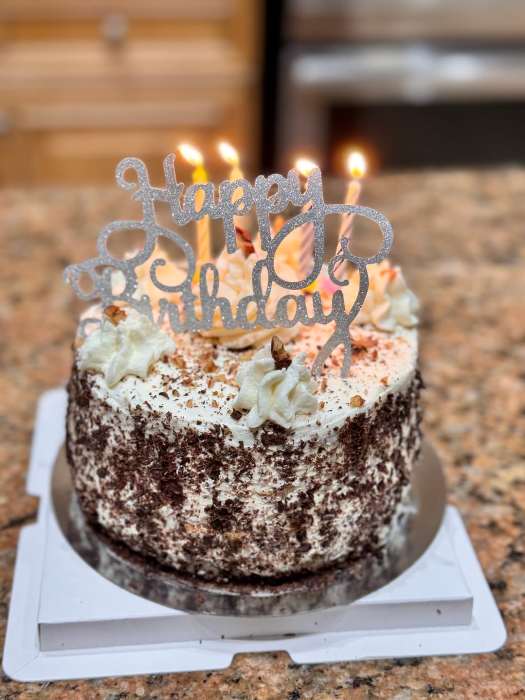 Customer photo review of Keto Buttercream Pecan Bliss Chaffle Cake