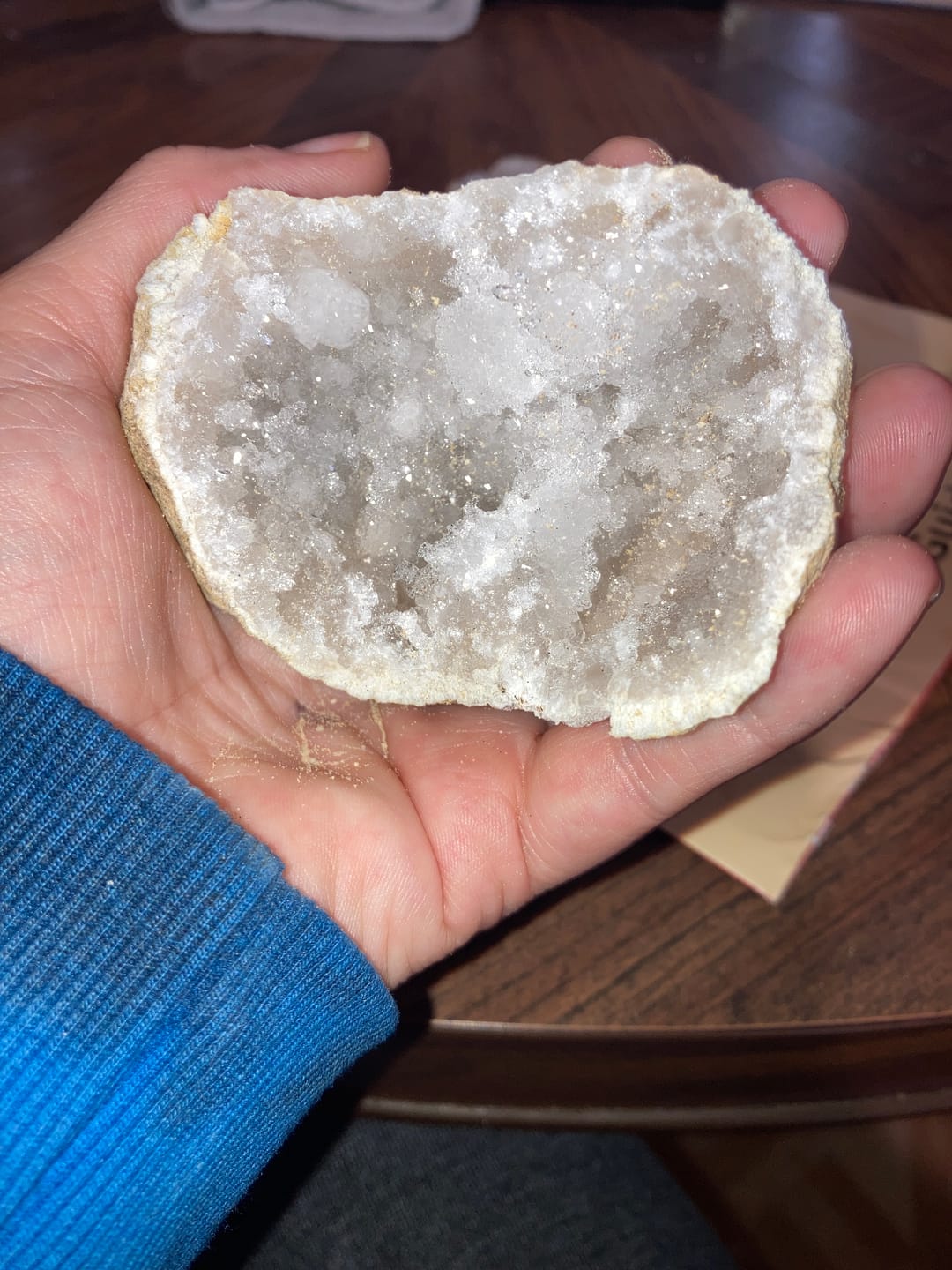 Customer photo review of Gallon Bucket of Quartz Geodes