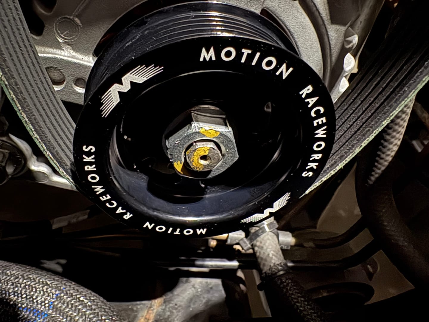 Customer photo review of LS 3" OD Billet Overdrive Alternator Pulley 6 Rib 10-10042