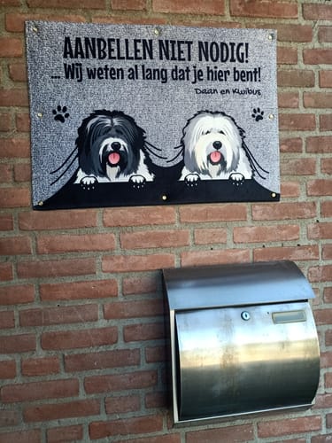 Customer photo review of Je hoeft niet aan te bellen - Gepersonaliseerde deurmat