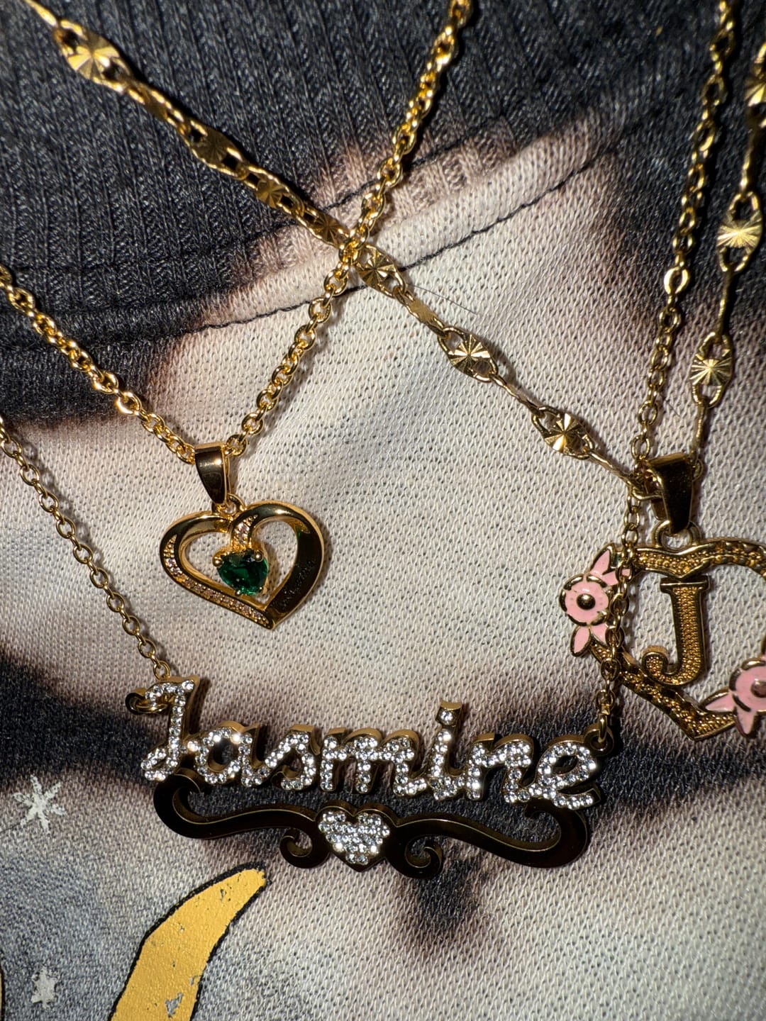 Customer photo review of Birthstone Heart Shape Necklace