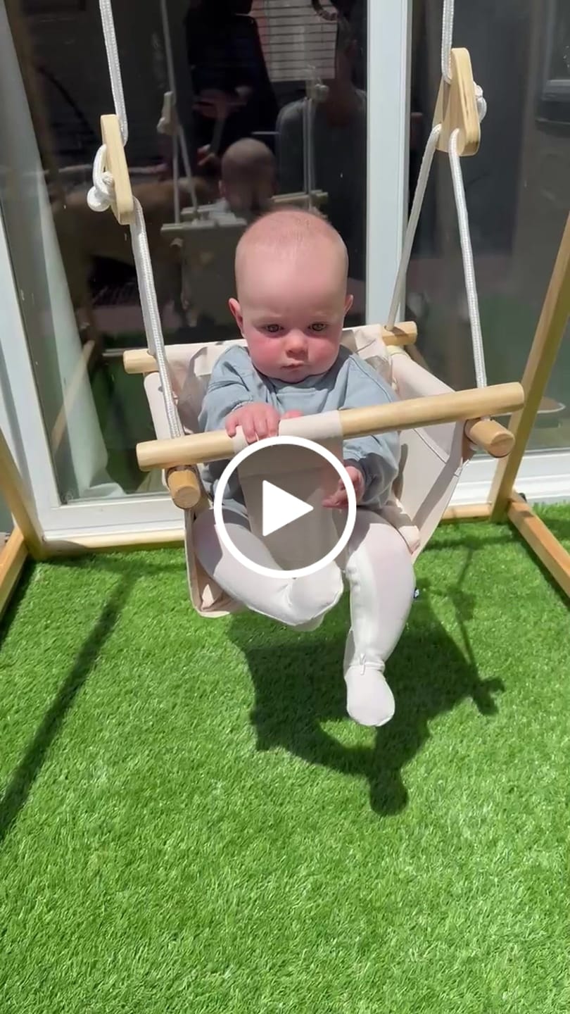 Customer video review of Spruce - Baby and Toddler Foldable Wooden Swing Set
